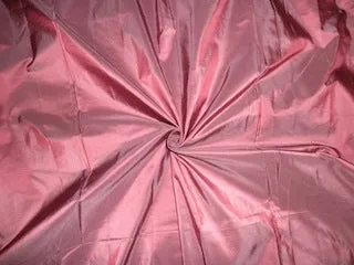 100% Pure SILK TAFFETA FABRIC Dusty Frosted Red