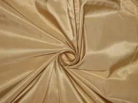 100% Pure SILK TAFFETA FABRIC Golden Beige continuous piece 60&quot;