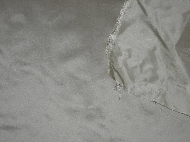 100% Pure SILK TAFFETA FABRIC Light Silver 54&quot;wide