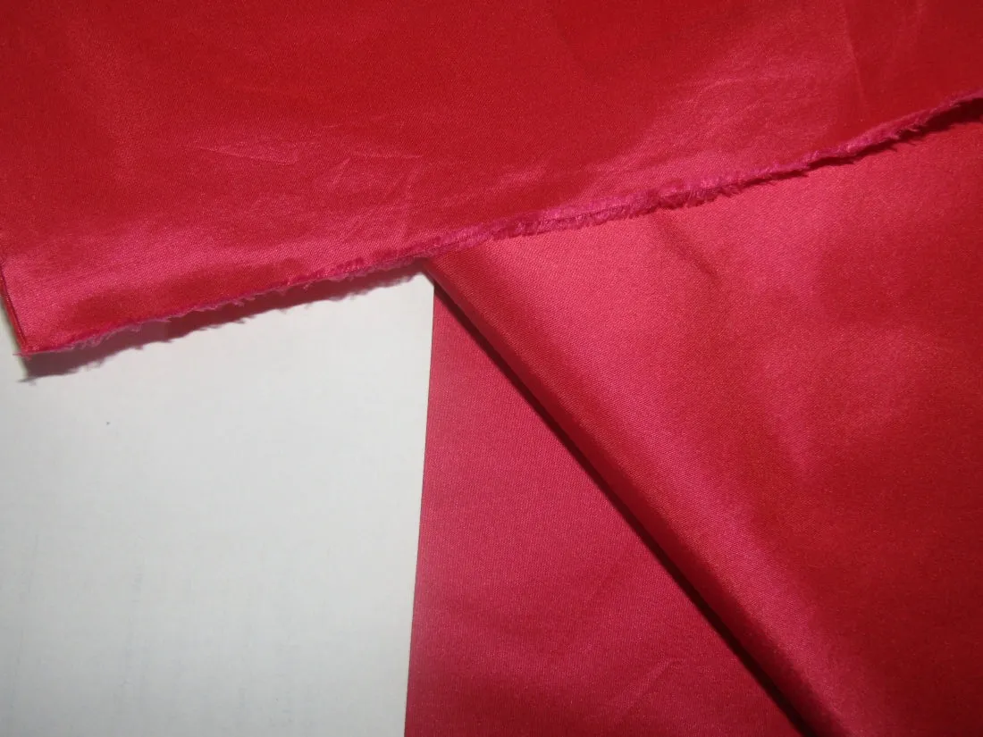 100% Pure SILK TAFFETA FABRIC Watermelon  Pink color 60" wide TAF198[7]