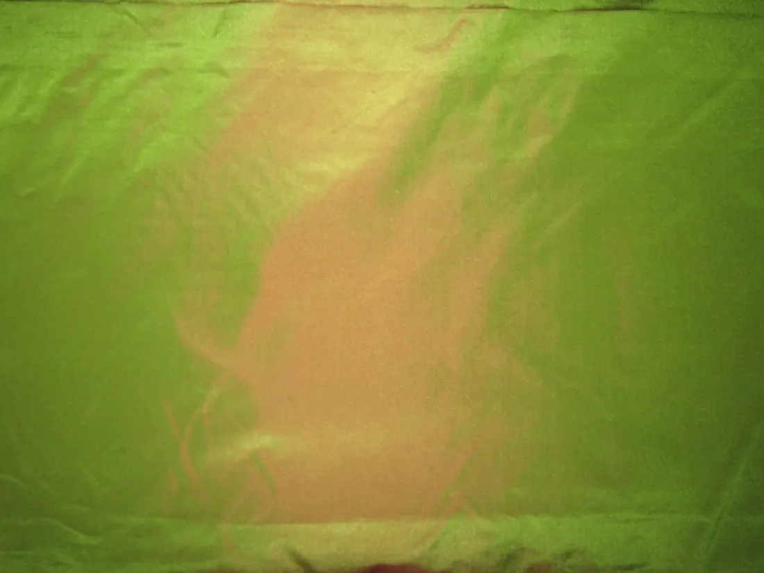 100% Silk Taffeta Fabric Green x Pink Color 54" wide TAF90[2]