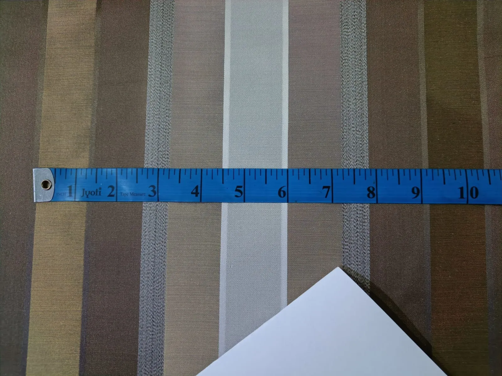 100% Silk Taffeta Fabric Shades of Brown,Gold & Grey colour with Satin Stripes 54" wide