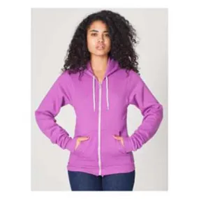 American Apparel Unisex Dark Orchid Flex Fleece Zip Hoodie