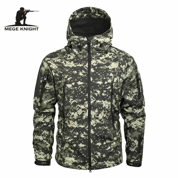 Autumn Men's Military Camouflage Fleece Jacket Army Tactical Clothing  Multicam Male Camouflage Windbreakers