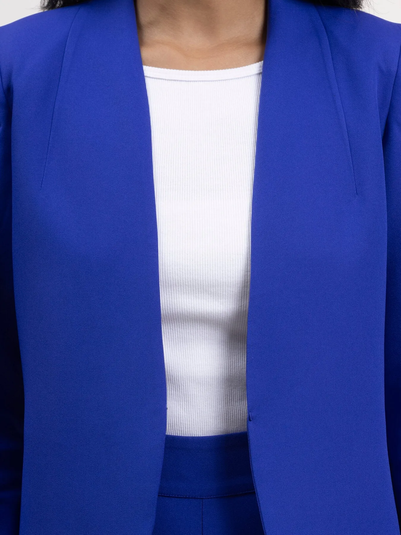 Blazer And Wide Legged Trousers Co-ord - Royal Blue