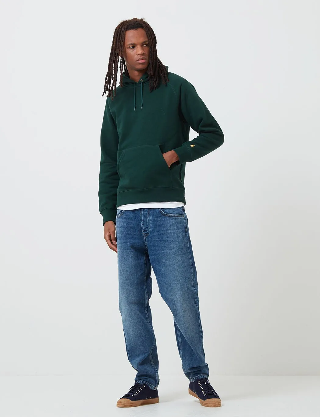 Carhartt-WIP Chase Hooded Sweatshirt - Bottle Green