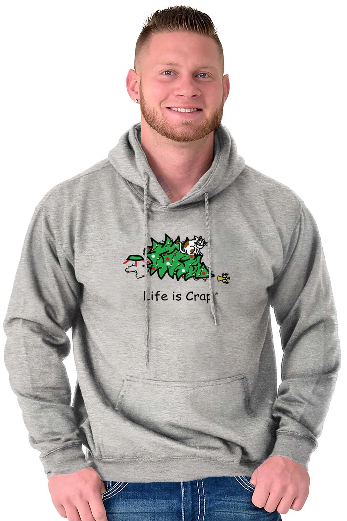 Cat Christmas Tree Hoodie