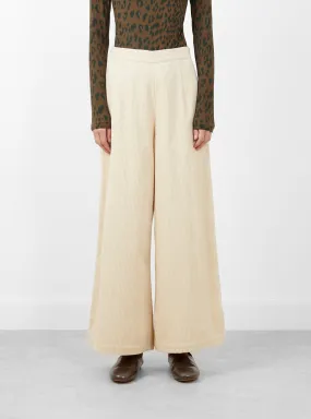 Classic Wide-Legged Trouser Pearl Corduroy