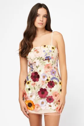 Estelle Floral Embroidered Mini Dress