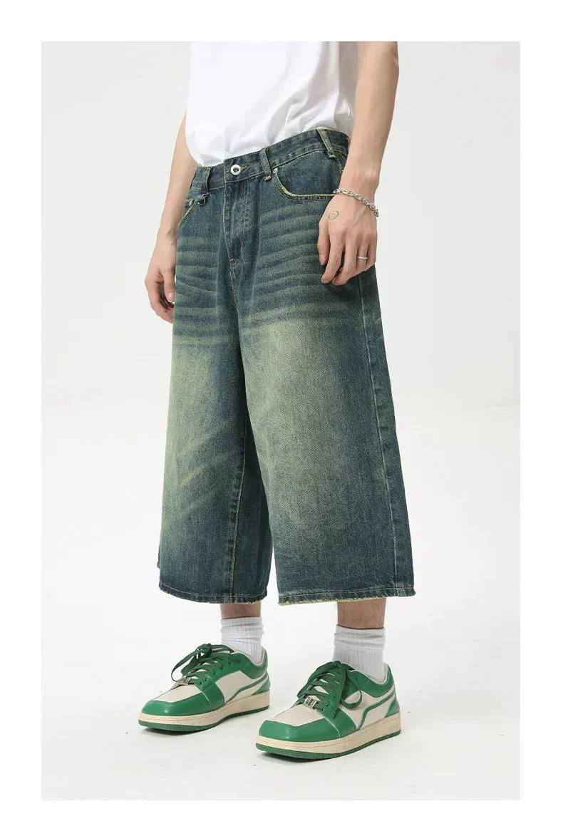 Extra Long Length Vintage Wash Jorts