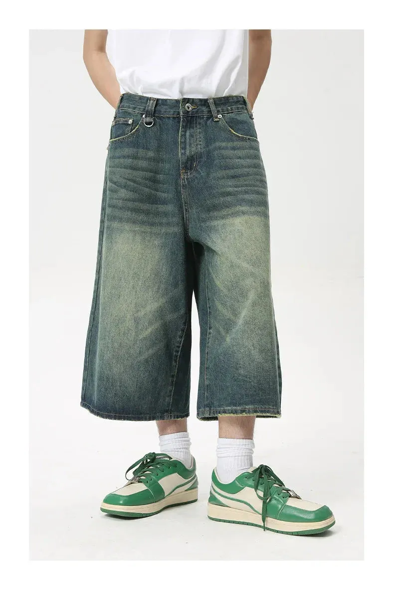 Extra Long Length Vintage Wash Jorts