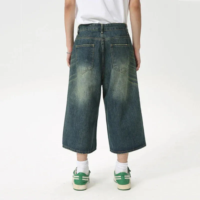 Extra Long Length Vintage Wash Jorts