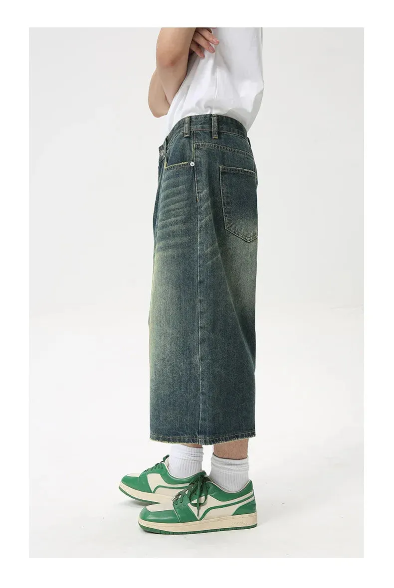 Extra Long Length Vintage Wash Jorts