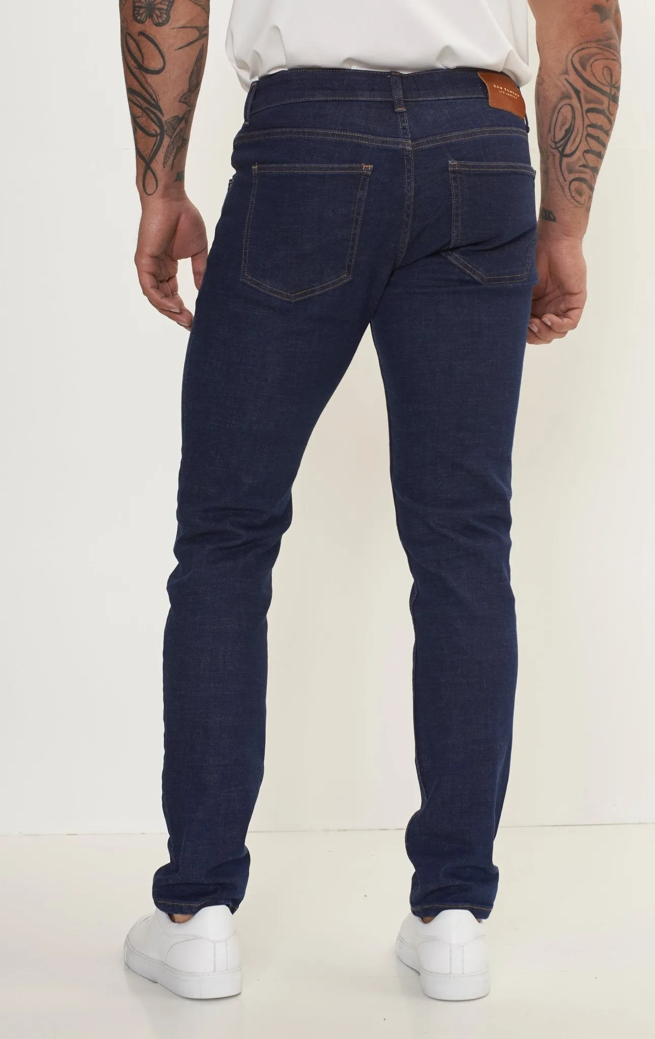 Fitted Tapered Jeans - Blue