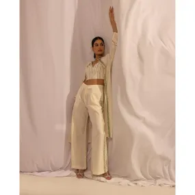 House of Ara Handwoven Organic Cotton Wide Leg Trousers