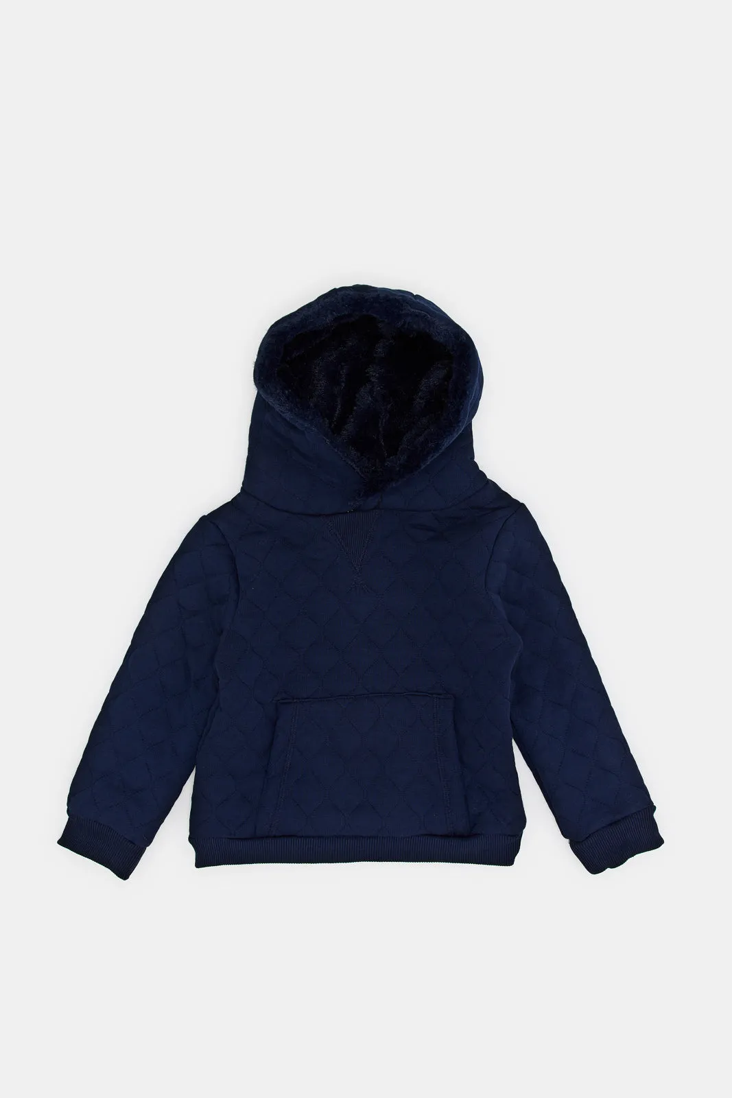 Infant Boys Navy Jacquard Sweatshirt