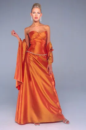 Iridescent orange / gold silk taffeta 54&quot; wide