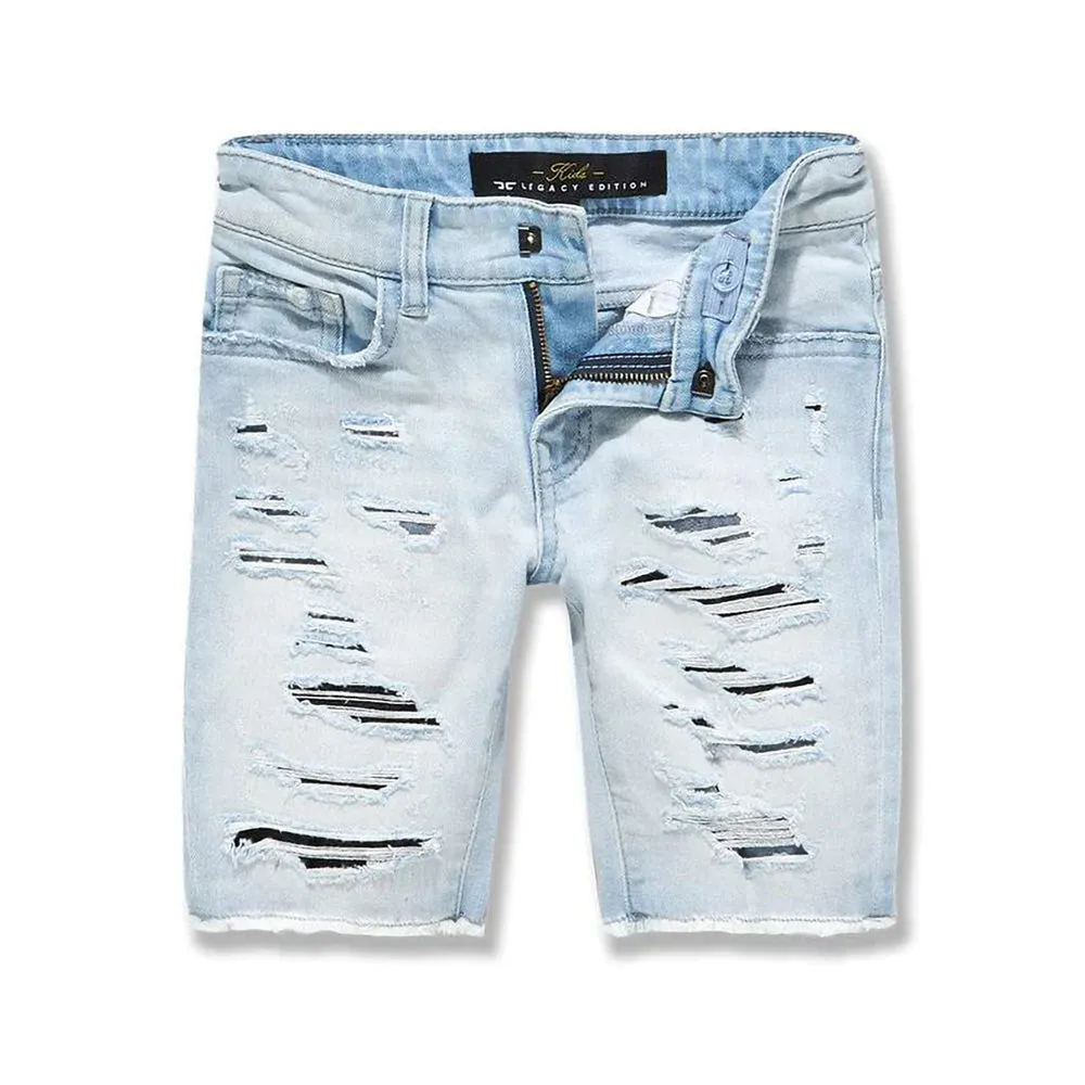 Jordan Craig Abyss Denim Kids' Shorts Ice Blue