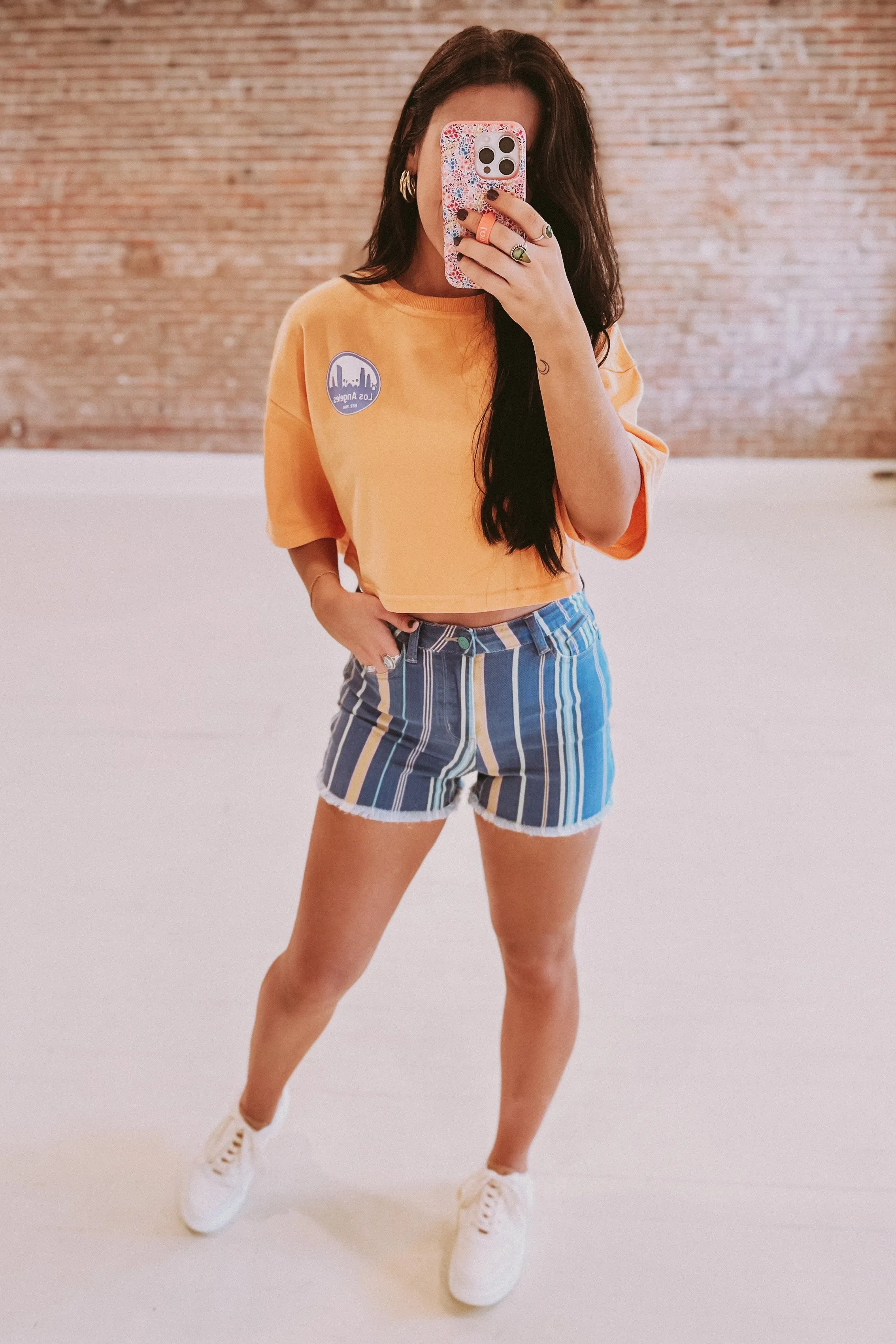 Judy Blue Retro Vibes Denim Cutoffs