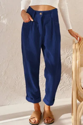 Loose Corduroy Wide Leg Pant