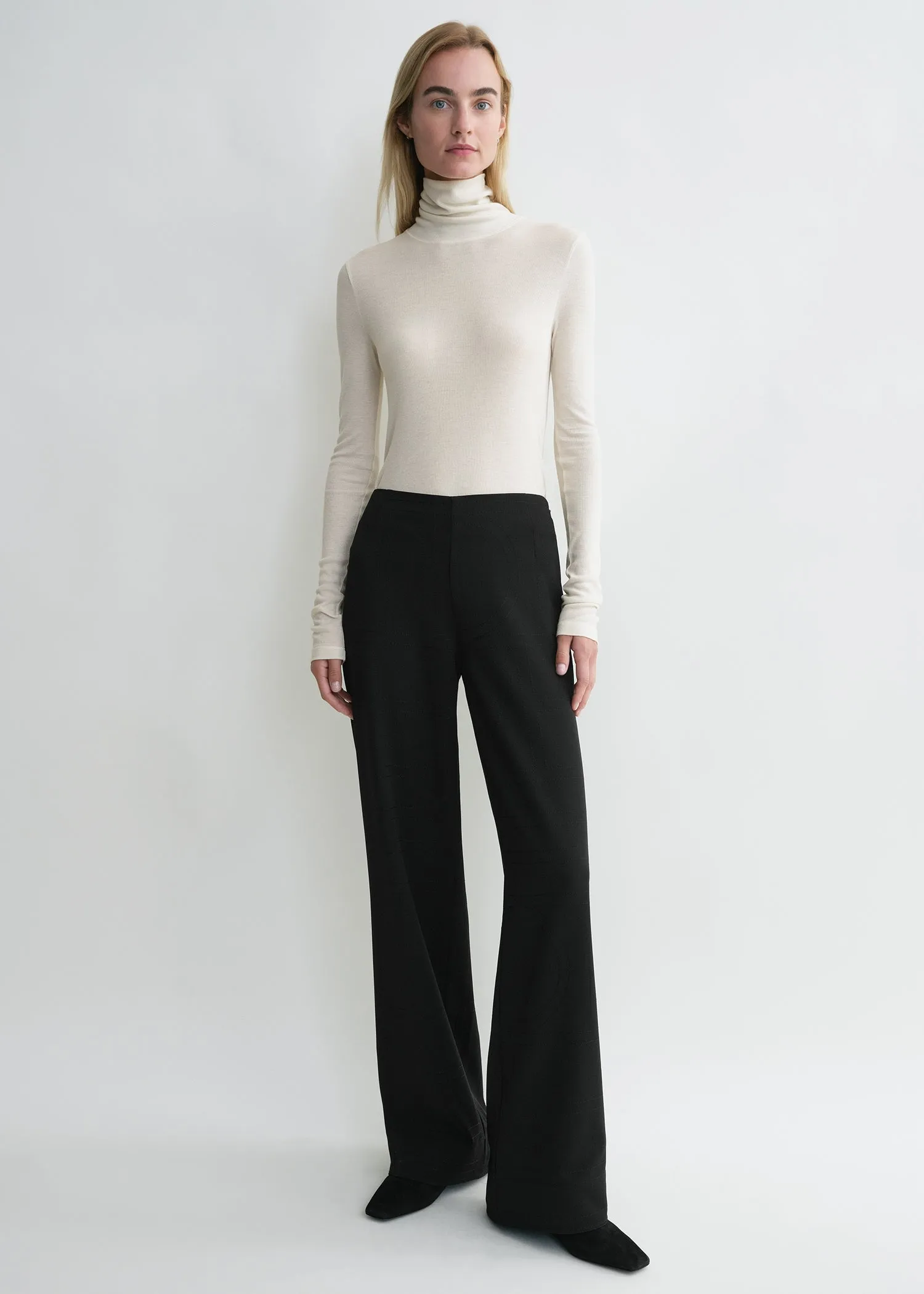 Monogram cady trousers black