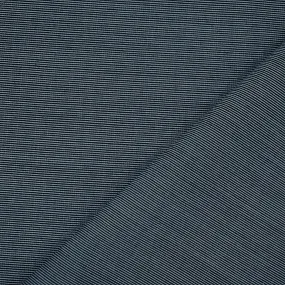 Navy-Light Blue-White Polyester Wool Blend Stripe Woven Shirting Fabric