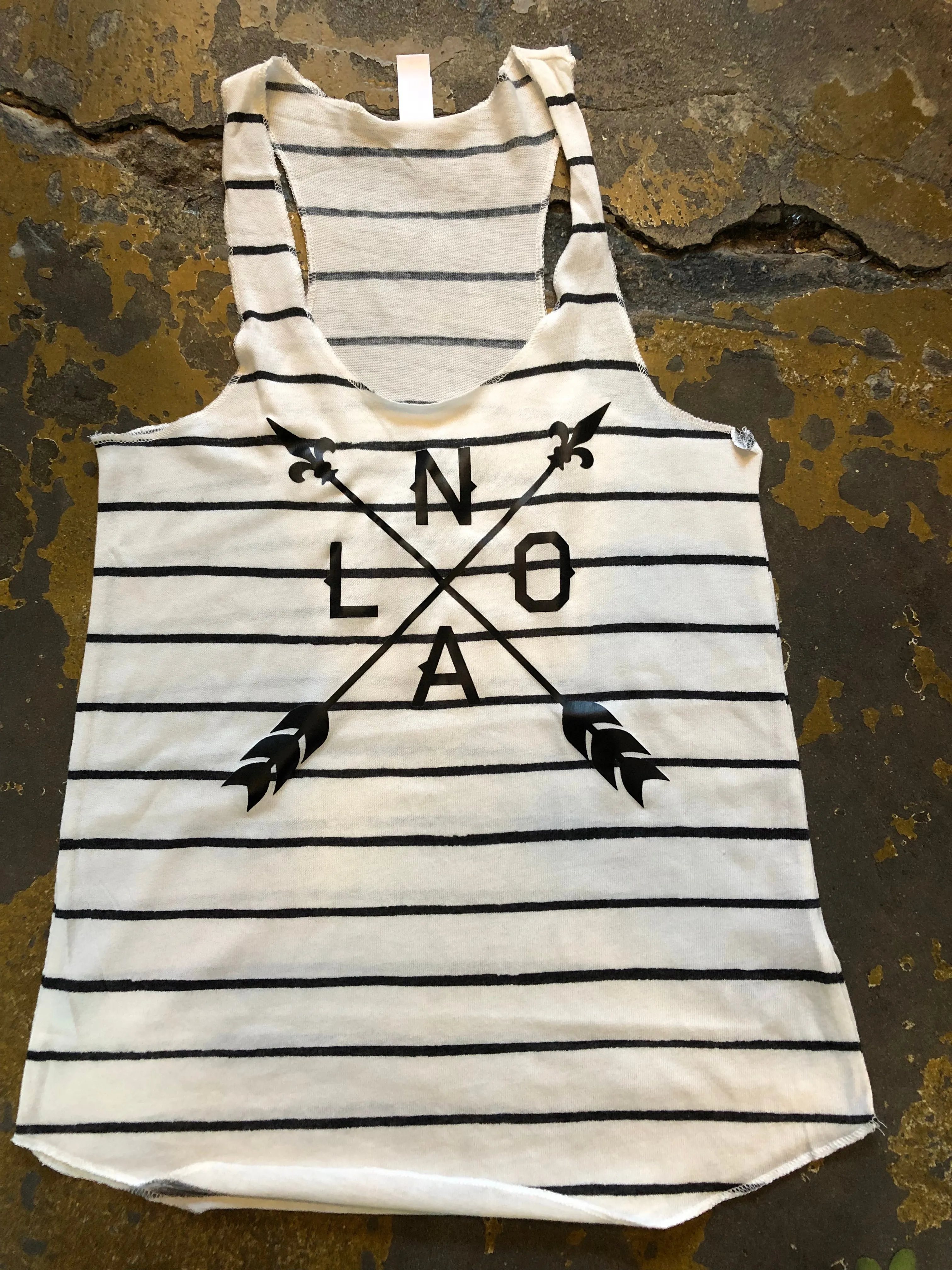 NOLA Arrow Stripes Racerback Tank