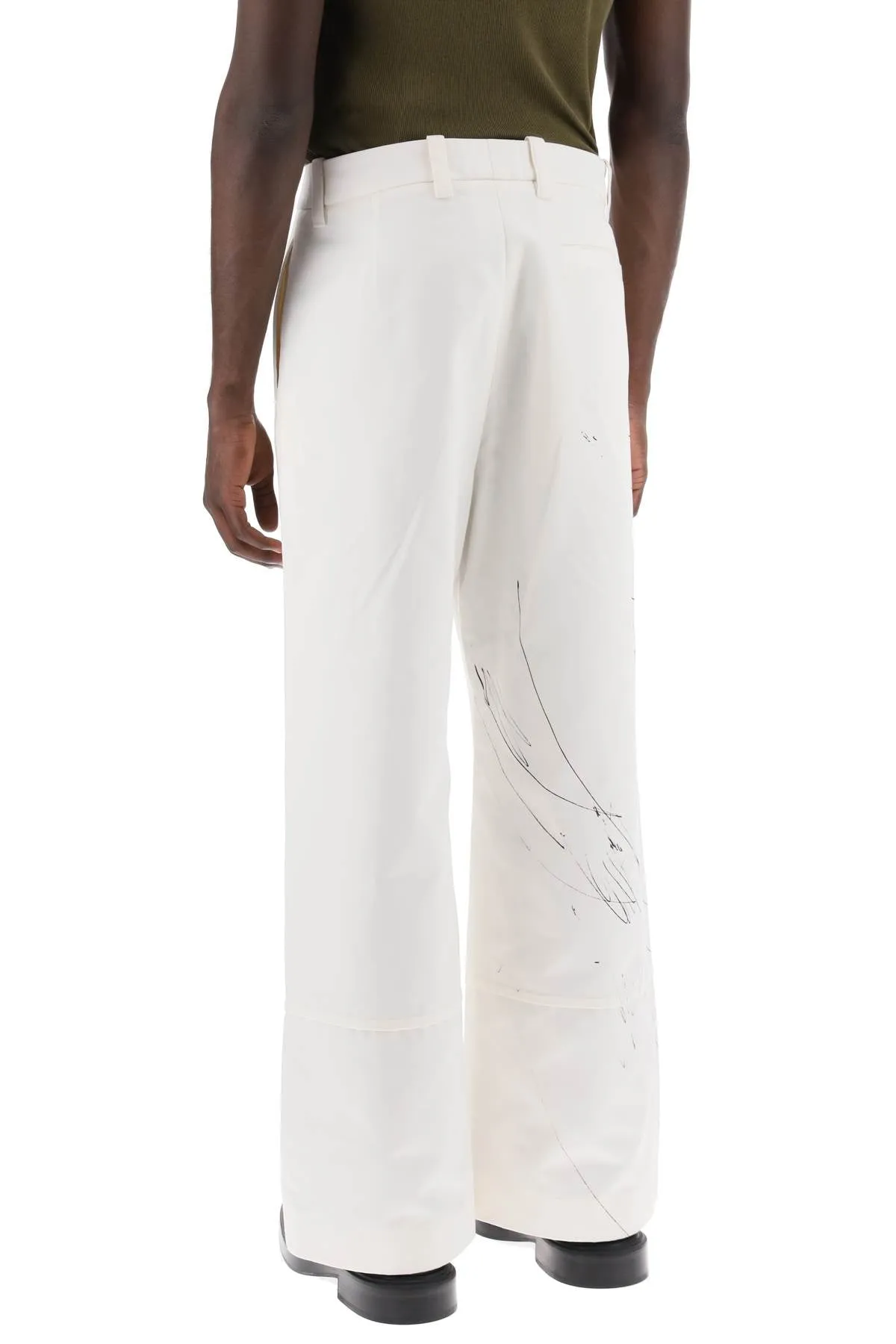 Oamc Wide-Legged Scribble Pants