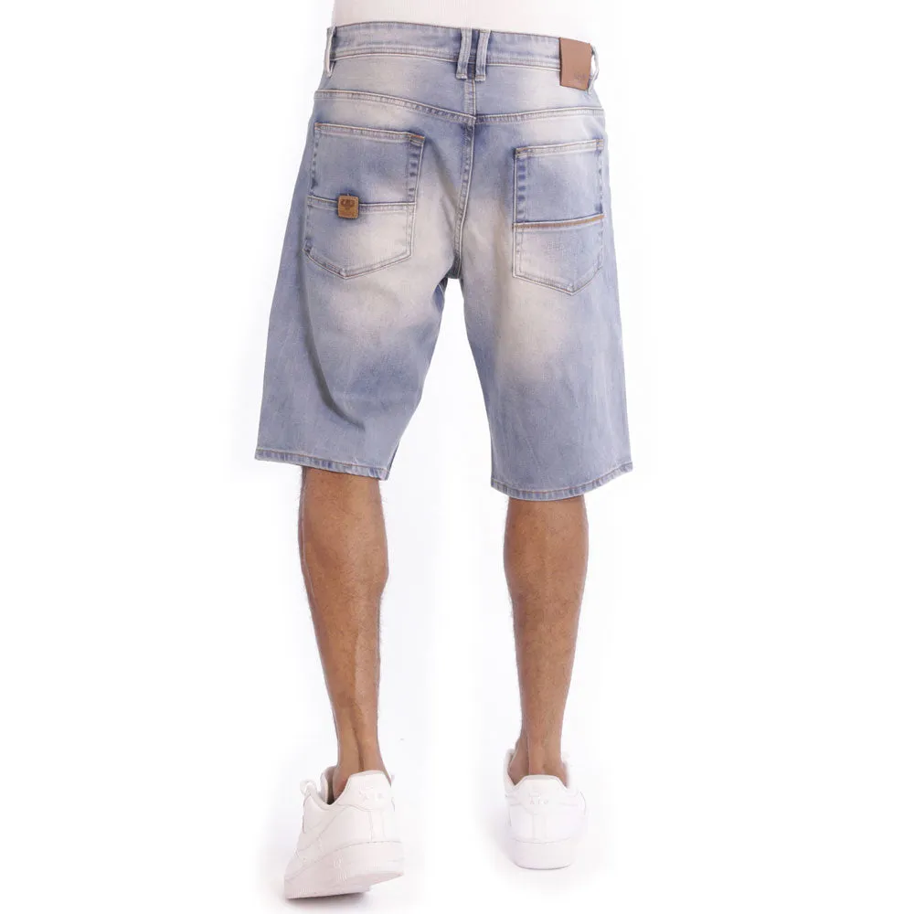 Pelle Pelle Buster Loose Denim Shorts Ice Wash