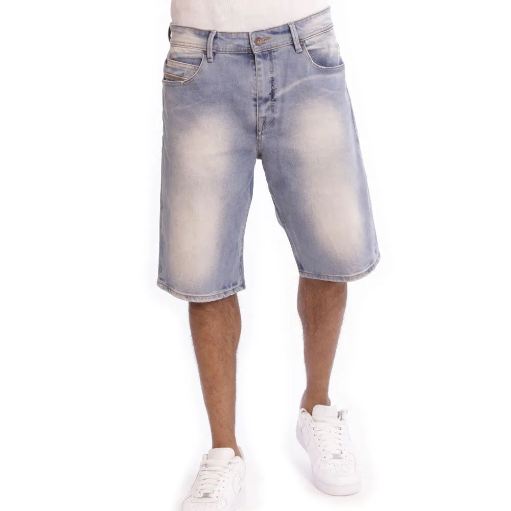 Pelle Pelle Buster Loose Denim Shorts Ice Wash