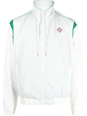 perforated panelled  track jacket