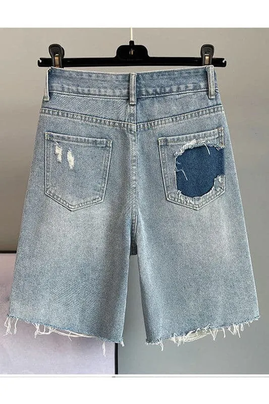 PZ043 Jewels Bermuda Denim Shorts