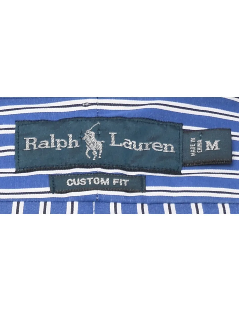 Ralph Lauren Blue & White Striped Shirt - M