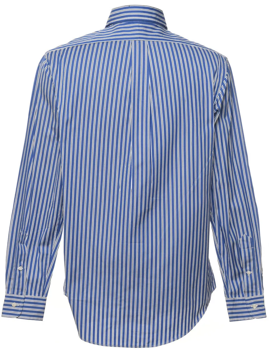 Ralph Lauren Blue & White Striped Shirt - M