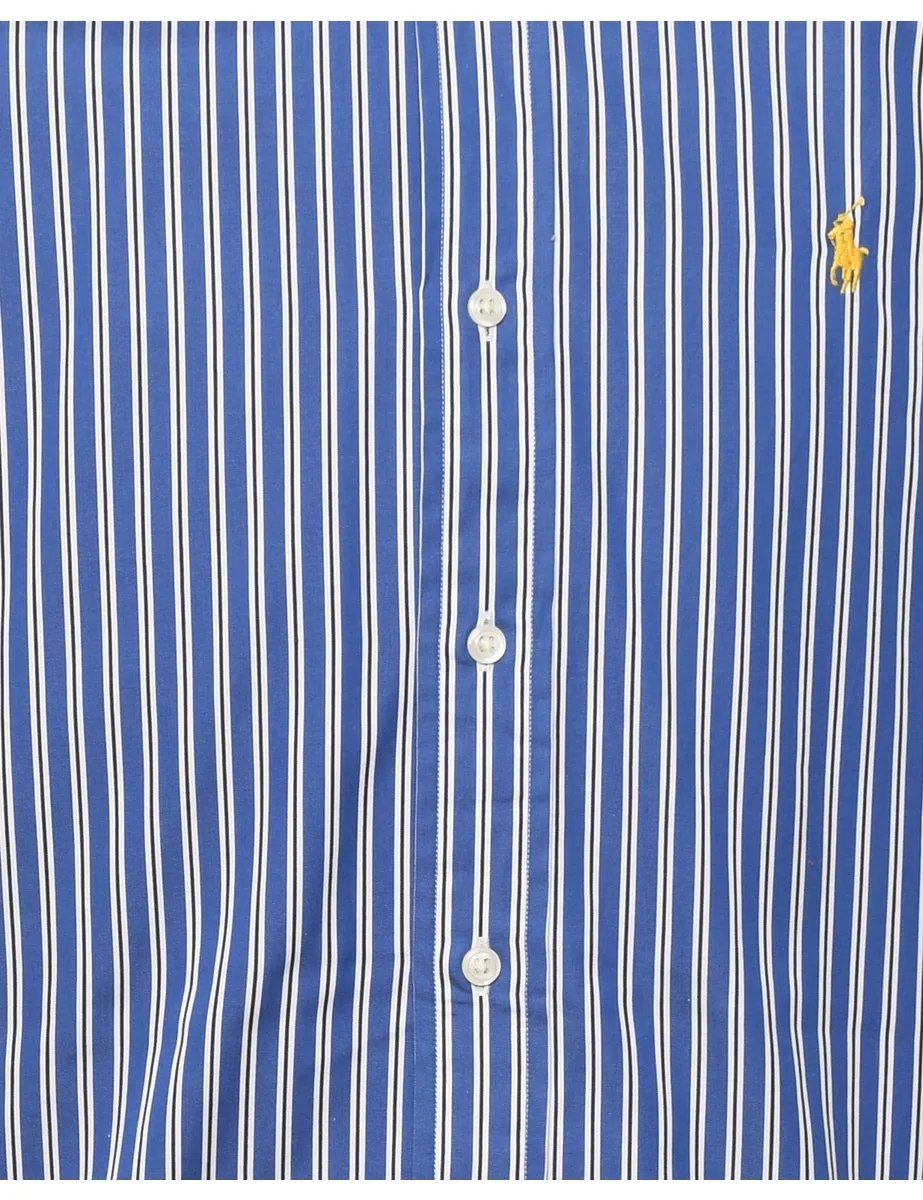 Ralph Lauren Blue & White Striped Shirt - M