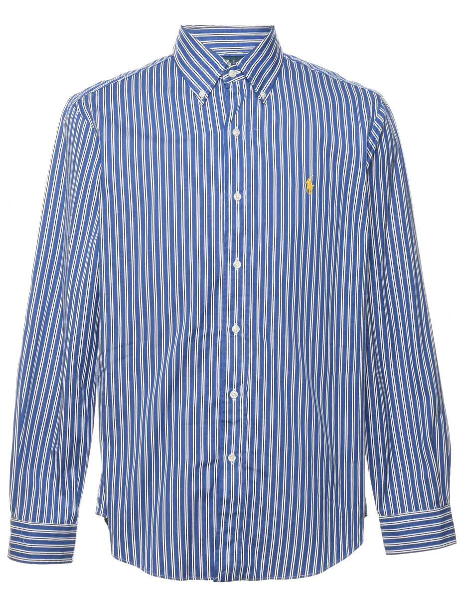 Ralph Lauren Blue & White Striped Shirt - M