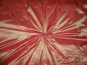 SILK TAFFETA FABRIC Iridescent Deep Red x Gold Shot colour AF219[2] 54&quot; wide