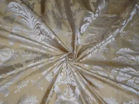 Silk taffeta jacquard fabric Dark Cream &amp; Gold 54&quot; wide-Damask fabric TAFJ2[1]