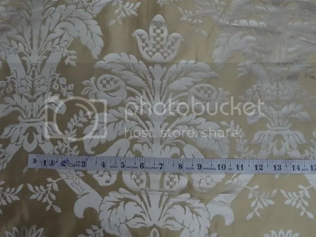 Silk taffeta jacquard fabric Dark Cream &amp; Gold 54&quot; wide-Damask fabric TAFJ2[1]