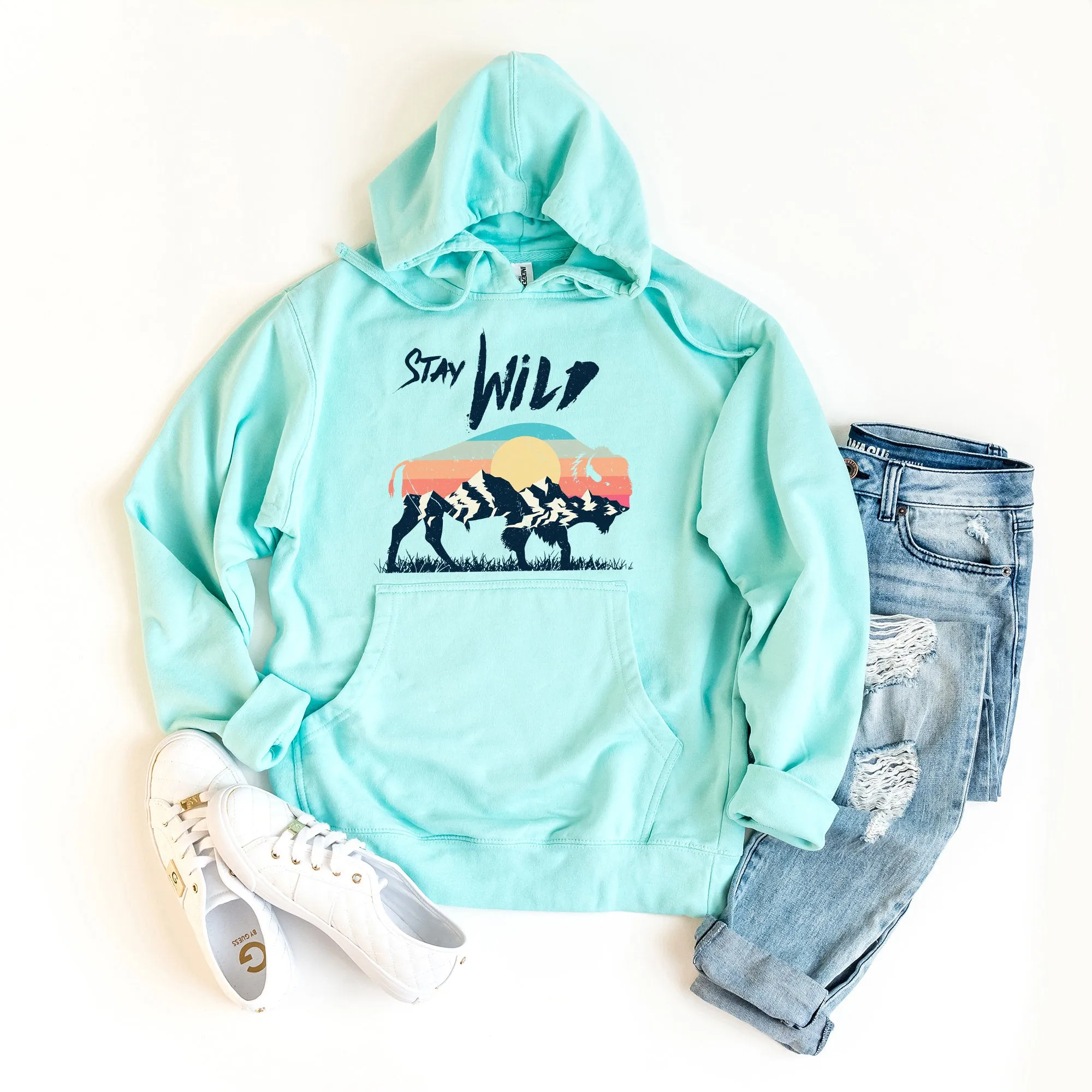 Stay Wild Buffalo | Graphic Hoodie