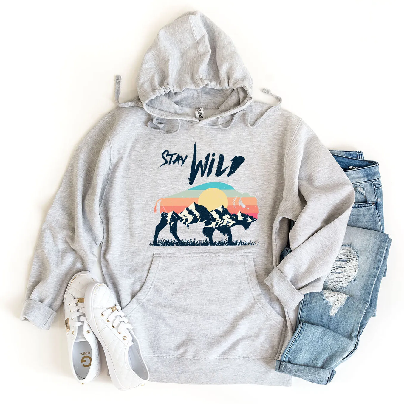 Stay Wild Buffalo | Graphic Hoodie