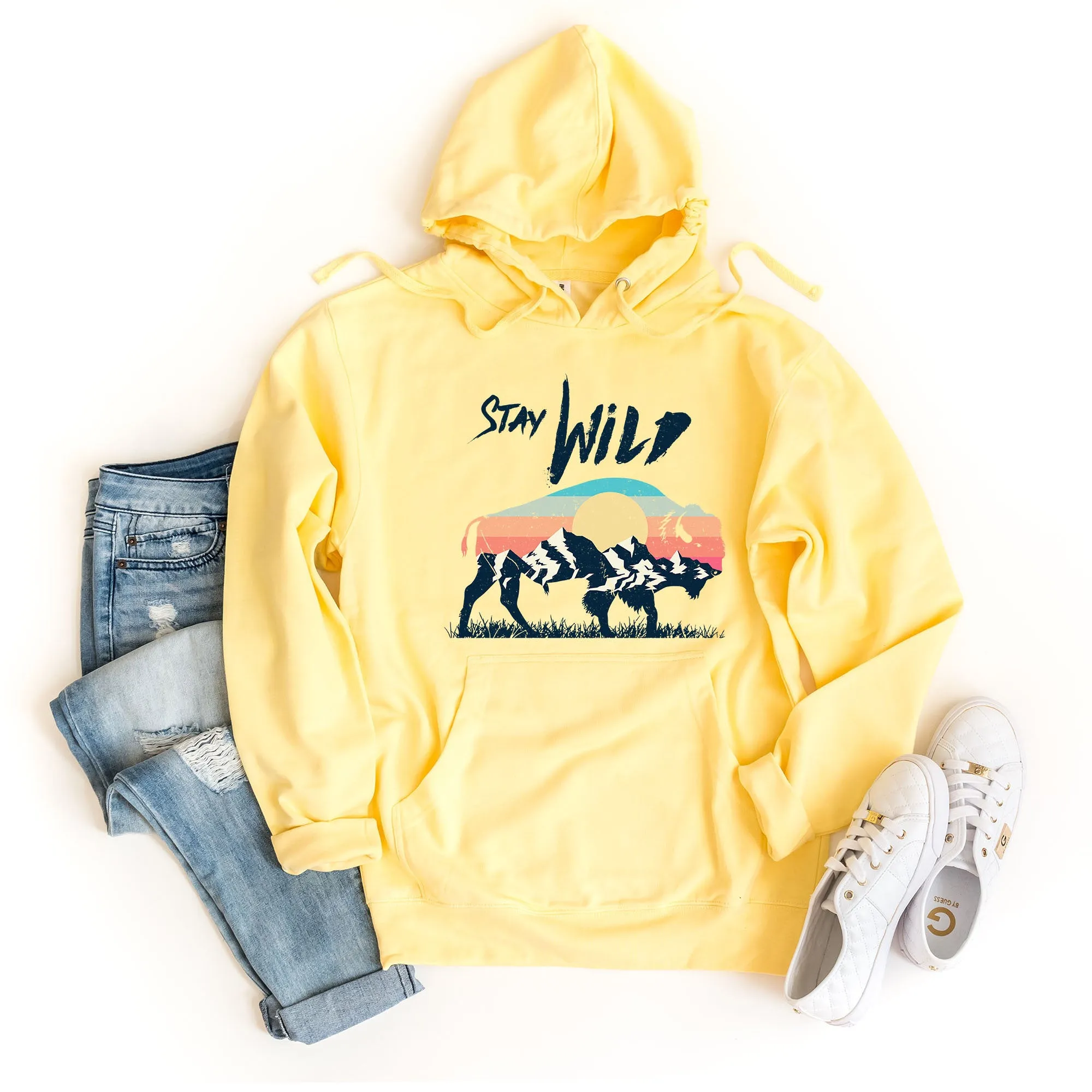 Stay Wild Buffalo | Graphic Hoodie