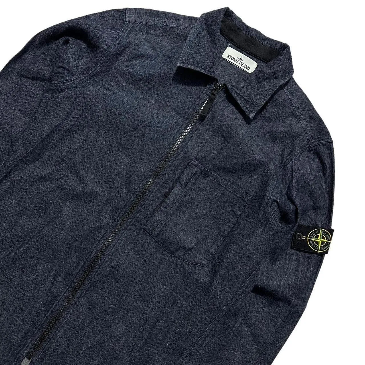 Stone Island Denim Side Pocket Overshirt