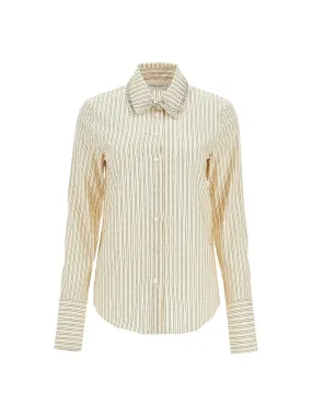 Striped Button-Up Cotton Shirt