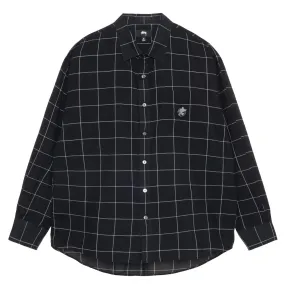 STÜSSY LIGHT WEIGHT CLASSIC SHIRT // BLACK WINDOWPANE