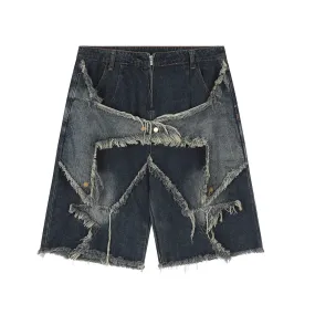 Tassel Star Denim Shorts