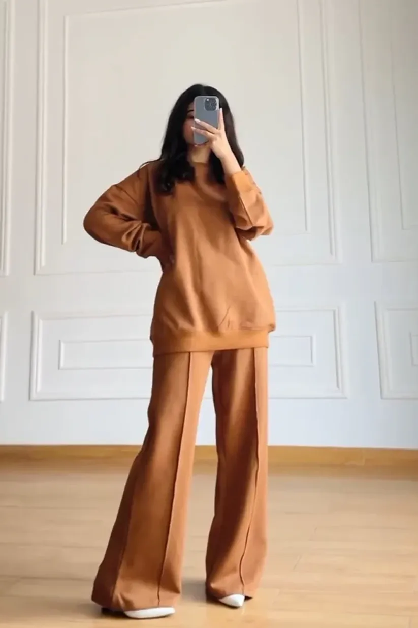 Terracotta fleece co-ord set