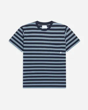 Troi Striped Tee - Navy