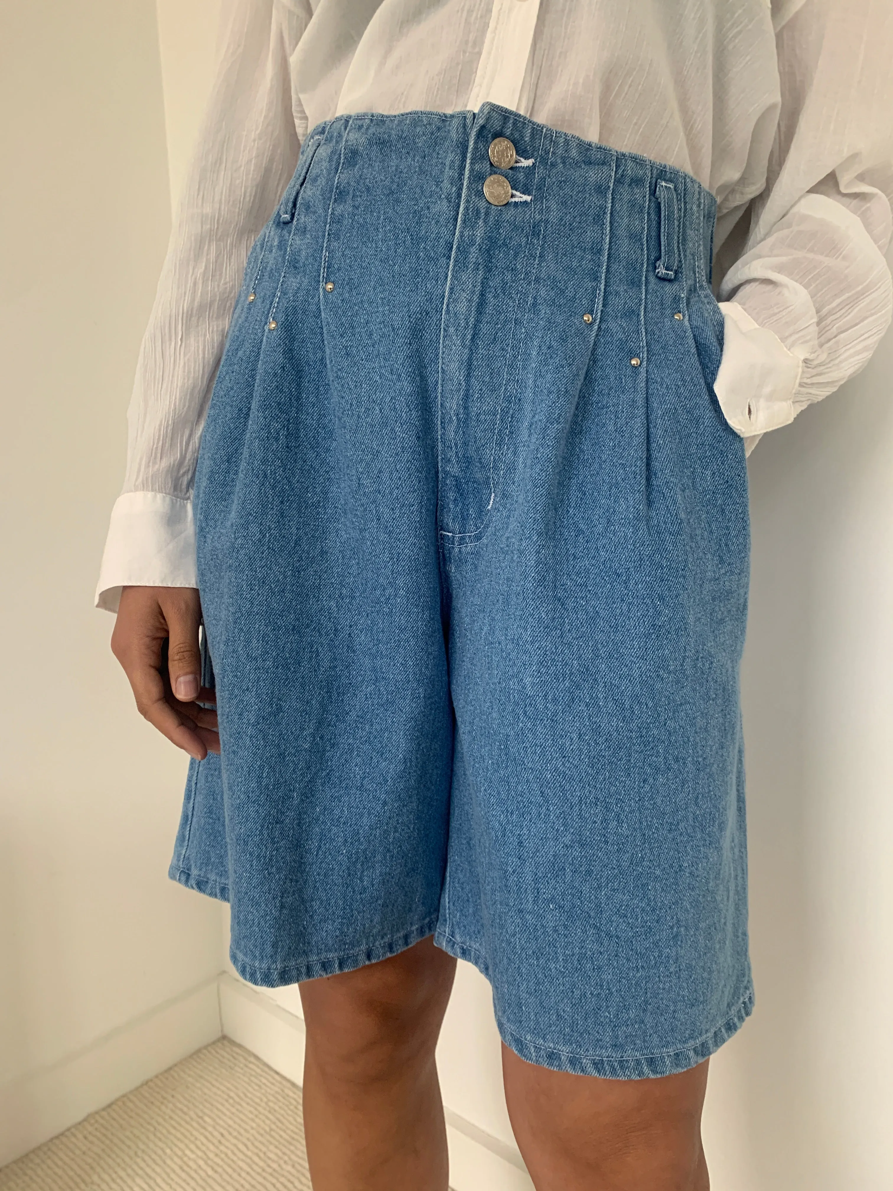 Vintage high waisted denim shorts