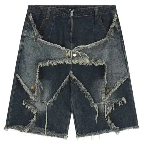 Vintage Y2K Star Patch Denim Short